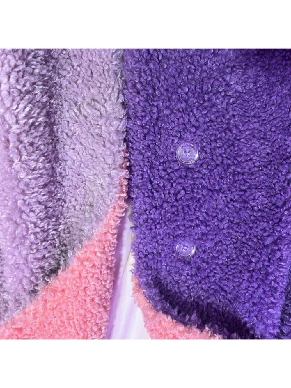 Somewhere Nowhere Beet Fluff Coat Large - Picture 4 of 5